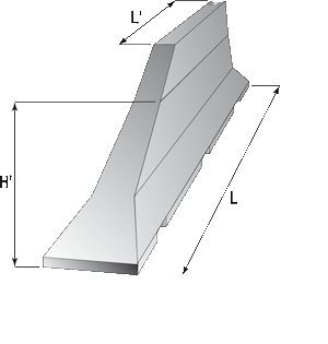 Concrete crash barrier BSV, type ŽPSV 110/O-K