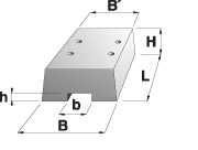 Rail foundation for working pit type A