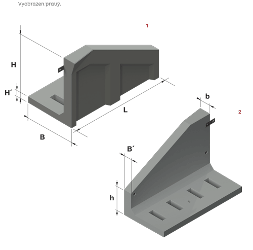 Svahová hrana H 130 levá