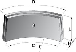 Unconnected reinforced concrete segments of galleries 256-DR