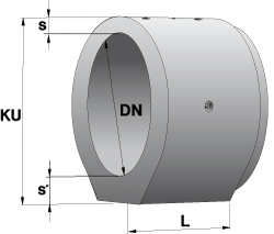 Inlet socket reinforced-concrete pipe DN 800